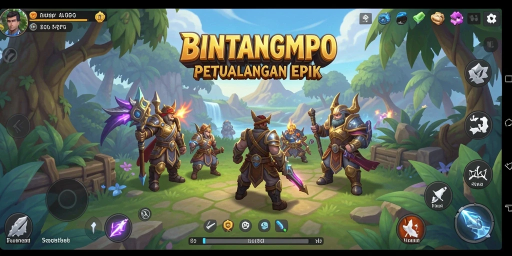 Screenshot BINTANGMPO menampilkan momen pertarungan yang mendebarkan.