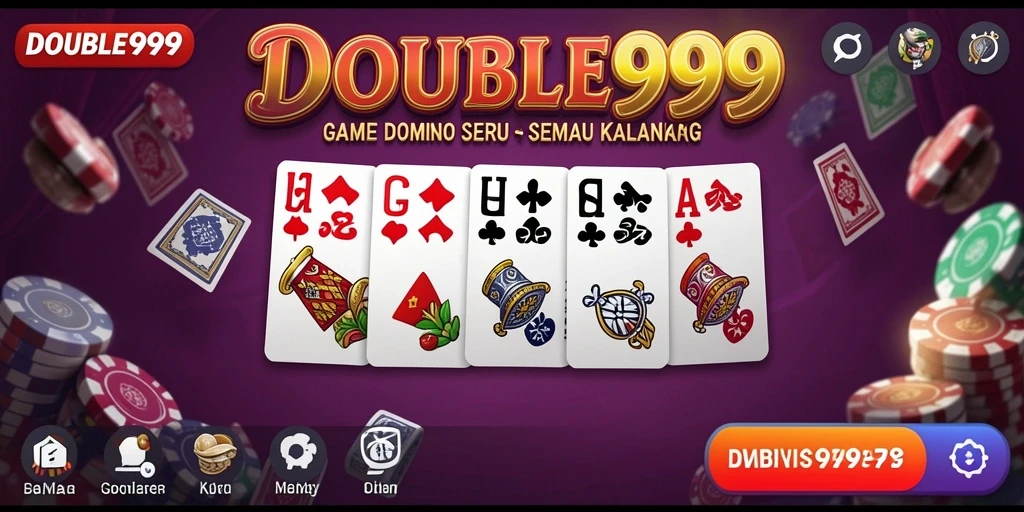 Screenshot menunjukkan pemain Domino sedang beraksi di DOUBLE999.