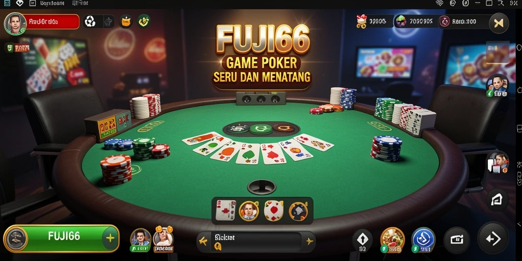 Screenshot gameplay FUJI66 dengan pemain menikmati permainan Poker.
