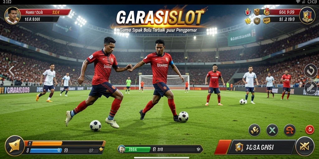 Menampilkan gameplay seru GARASISLOT dengan aksi sepak bola yang mendebarkan.