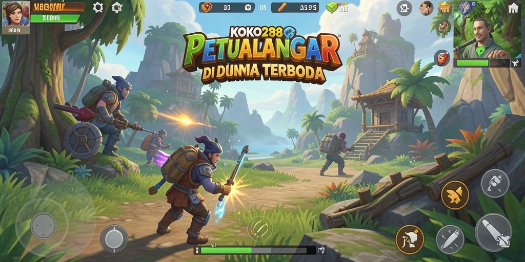 Screenshot gameplay KOKO288 yang menunjukkan keindahan dunia terbuka.