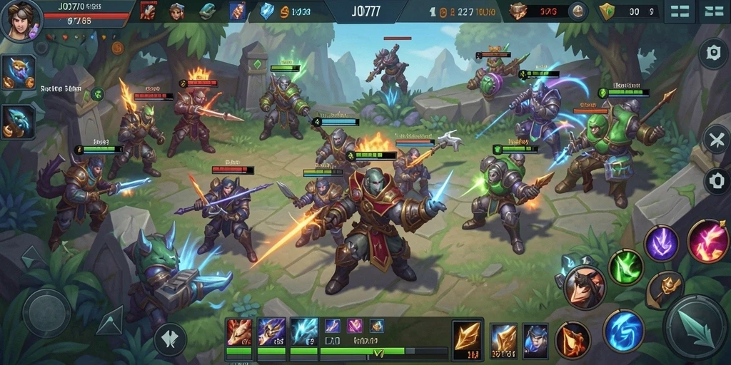 Gameplay seru di LJO777 dengan pertempuran epik secara langsung.