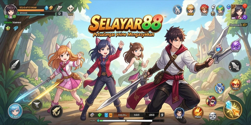 Tampilan gameplay anime yang menawan dan seru.