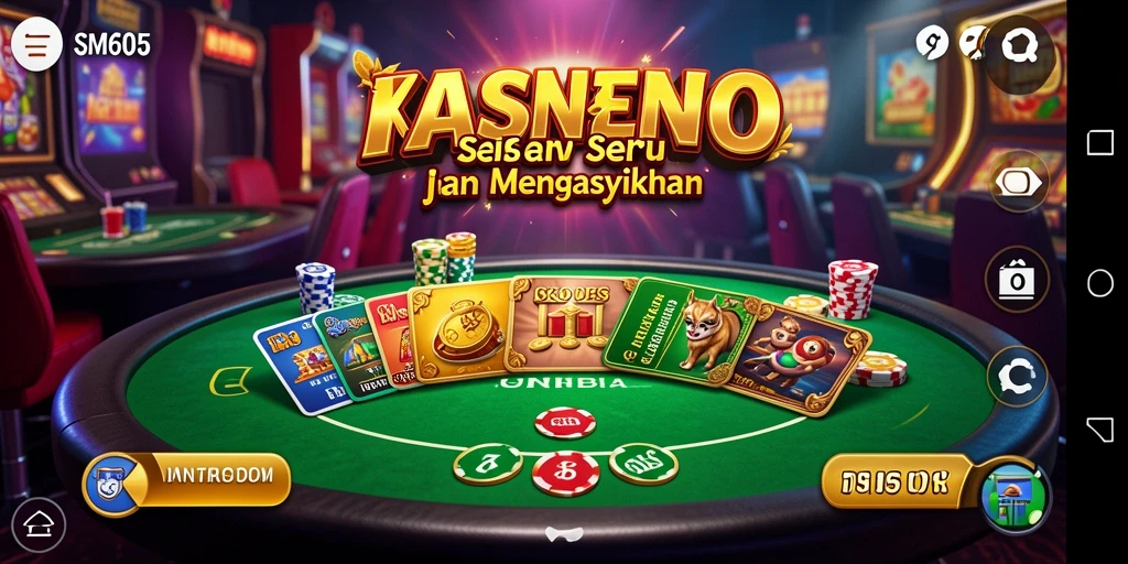Tampilan gameplay seru di SM605 dengan berbagai pilihan permainan Kasino.