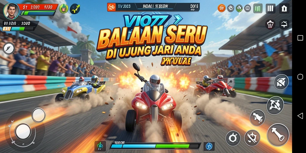 Gameplay VIO77 yang seru dan adrenalin tinggi dalam balapan.