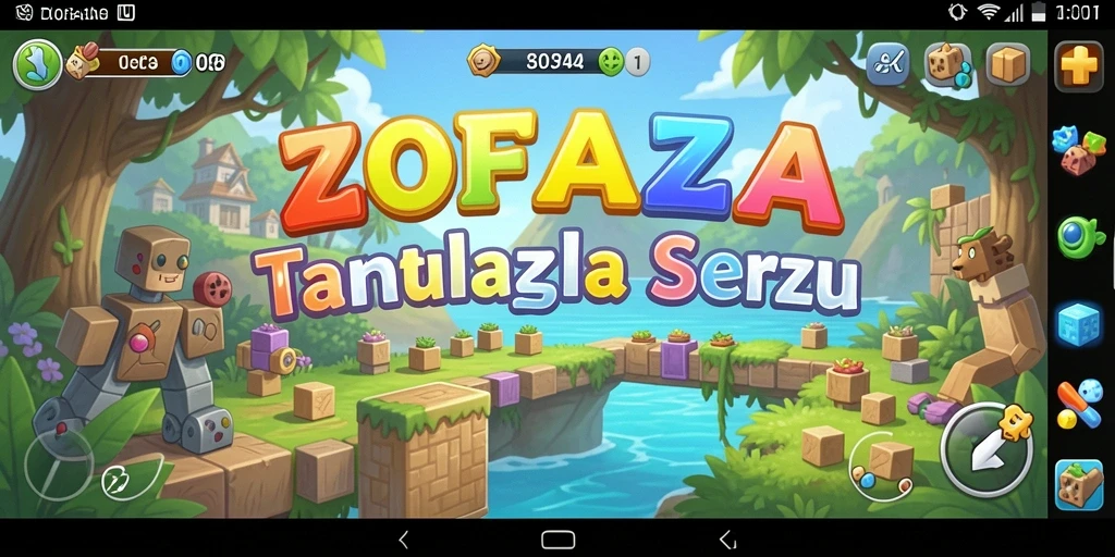 Tampilan gameplay menarik dalam permainan puzzle ZOFAZA.