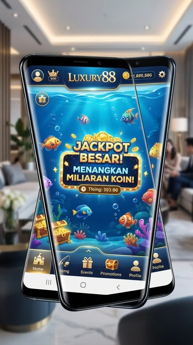 Tampilan homepage aplikasi luxury88 yang informatif.